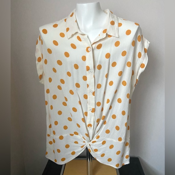 Faith and Joy Polka Dot Top Size Medium - Picture 1 of 10